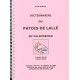 Dictionnaire du patois de Lallée en Valgodemar