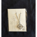 Necklace with silver plated occitan cross and steel chain