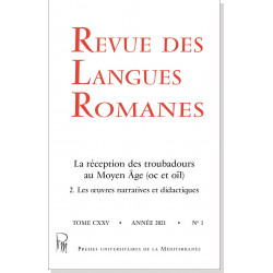 Revue des Langues Romanes - Tome 125-1 (2021 n°1)