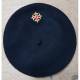 Black beret with occitan cross on the back