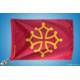 Drapeau occitan (rouge sang et jaune or) -  Polyester 20 x 30 cm. 