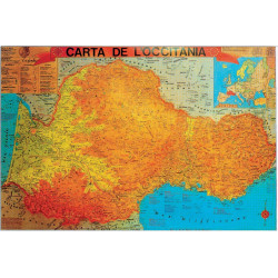 Carta de l'Occitània - Occitania map 60 x 90 cm (Aici e ara)