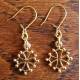 Gilded metal Occitan cross earrings