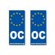 Autocollant OC Europe pour plaques de voiture (Macarel)