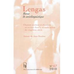 Lengas, Revue de sociolinguistique - N° 67 (2010) - Couverture
