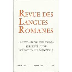 Revue des Langues Romanes - Tome 103-1 (1999 n°1)