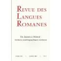 Revue des Langues Romanes - Tome 109-2 (2025-n°2)