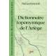 Dictionnaire toponymique de l’Ariège - Patrice POUJADE