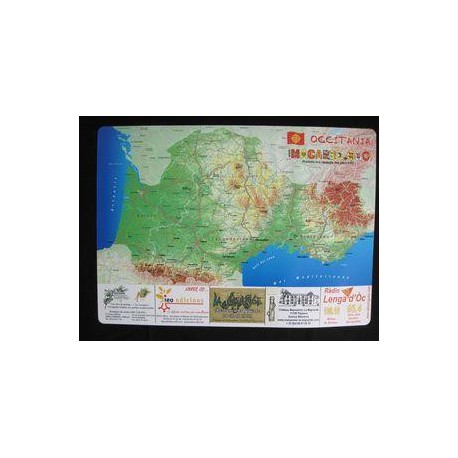 Placemat "Map of Occitania" (Macarel)