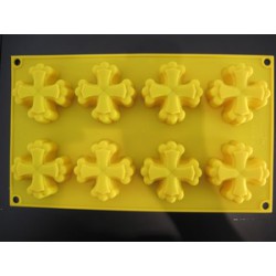 Moule silicone souple de 8 croix Òc