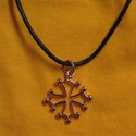 Necklace with golden empty Occitan cross