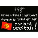 Carte postale - Perqué aprene l'american ? Deman lo mond entièr paralarà occitan !