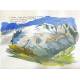 Dolomites - Alexis Nouailhat et Michel Vincent - Aquarelle de terrain