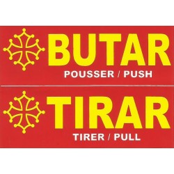 Autocollant Butar / Tirar