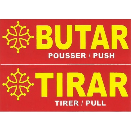 Autocollant Butar / Tirar (occitan)