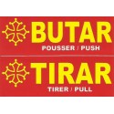 Autocollant Butar / Tirar