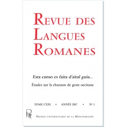 Revue des Langues Romanes - Tome 121 (2017 n°1) - Cobertura