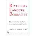 Revue des Langues Romanes - Tome 121-1 (2017 n°1)