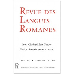 Revue des Langues Romanes - Tome 120-2 (2016 n°2)