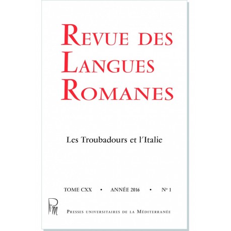 Revue des Langues Romanes - Tome 120 (2016 n°1)