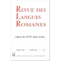 Revue des Langues Romanes - Tome 119-2 (2015 n°2)
