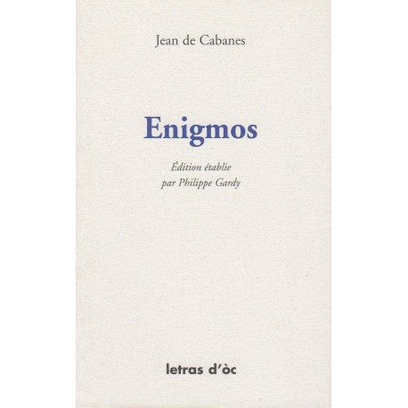 Enigmos - Jean de Cabanes - Felip Gardy