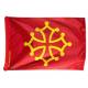Occitan flag (blood red & gold yellow) - Polyester 20 x 30 cm