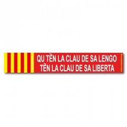 Sticker « Qu tèn la clau de sa lengo tèn la clau de sa liberta »