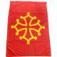 Drapeau occitan (rouge sang et jaune or) -  Polyester 40 x 60 cm. 