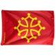 Drapeau occitan (rouge sang et jaune or) -  Polyester 40 x 60 cm. 