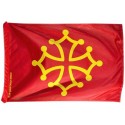 Drapeau occitan (rouge sang et jaune or) - Polyester 40 x 60 cm