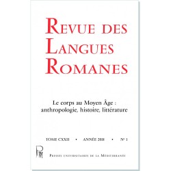 Revue des Langues Romanes - Tome 122-1 (2018 n°1)