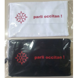 Masca de proteccion a crotz occitana "parli occitan !" (coton)