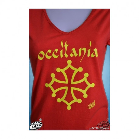 T-shirt Occitània calligraphie (femme)